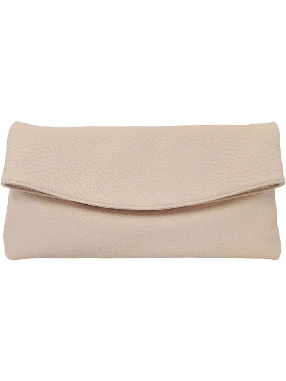 Chic Faux Leather Oversized Foldover Clutch Bag - Stylish Evening Accessory